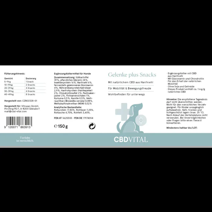 CBD Gelenke plus Snacks | Hunde | Gelenksschutz