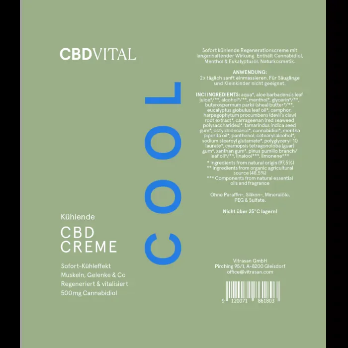 Kühlende CBD Creme