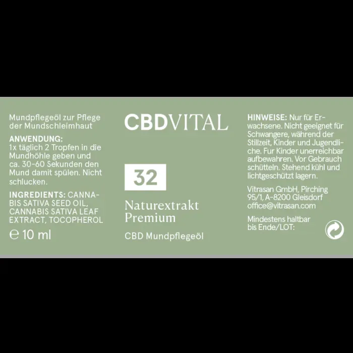 Naturextrakt Premium CBD Öl 32% 10ml