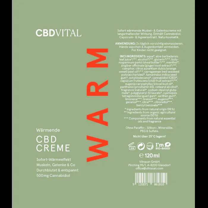 Wärmende CBD Creme